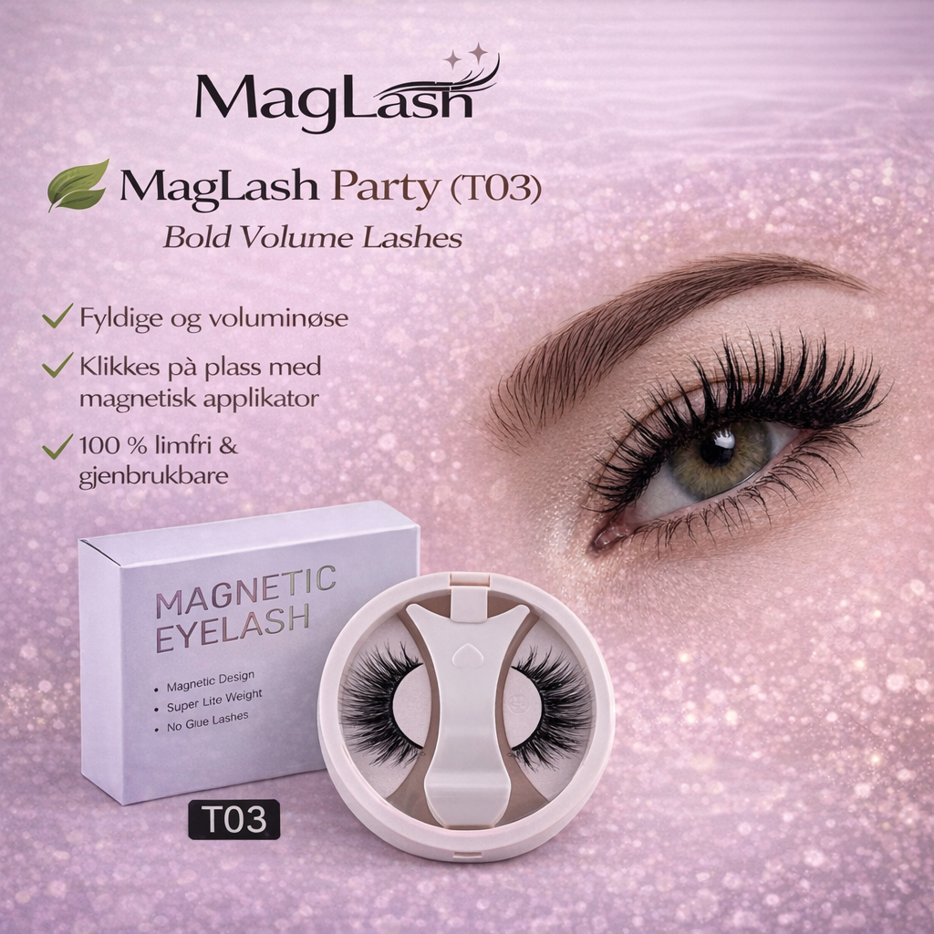 MagLash - Magnetiske vipper. Klikk på. Klikk av.